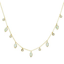 Drops of Spring Opal Necklace: Light Green Opal / Silver by Kamaria Jewelry