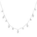 Drops of Spring Opal Necklace: Light Green Opal / Silver by Kamaria Jewelry