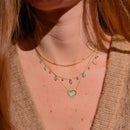 Drops of Spring Opal Necklace: Light Green Opal / Silver by Kamaria Jewelry