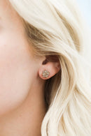 Druzy Prong Rose Gold Gold Earrings for Elegant Style - Red Bird Road