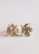 Druzy Prong Rose Gold Gold Earrings for Elegant Style - Red Bird Road