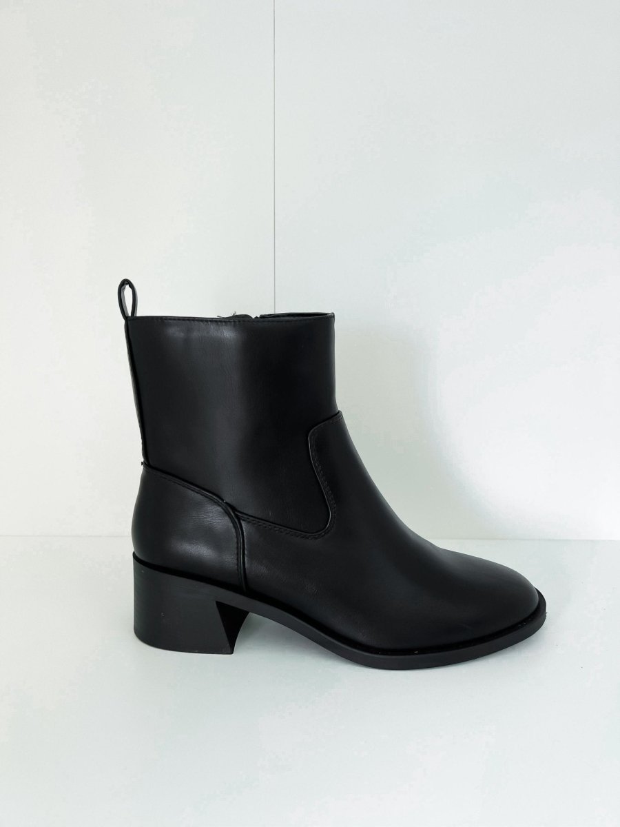 Elena Black Heeled Bootie - FINAL SALE