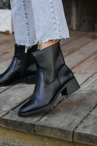 Elena Black Heeled Bootie - FINAL SALE
