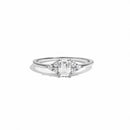 Emerald Cut Stacking Ring Silver Rings by Sami Jewels