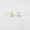 Emerald Cut Stud Earrings