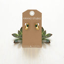 Emerald Green Chunky Hoop Earrings