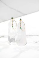 Emerald Green Droplet Earrings Earrings by Native Gem