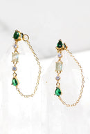 Emerald Green Droplet Earrings Earrings by Native Gem