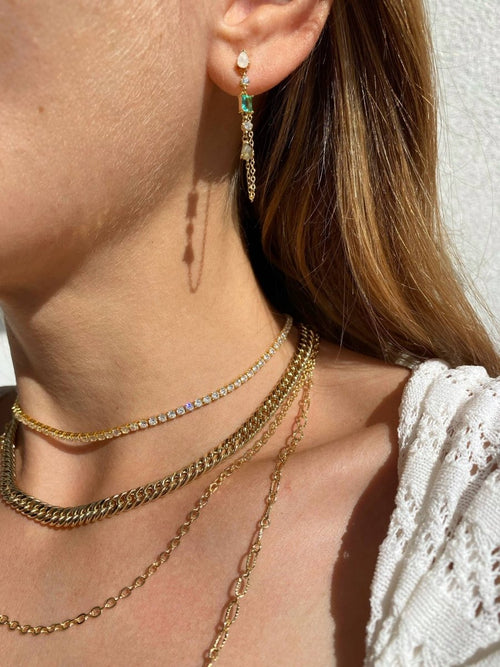 Emerald Green Droplet Earrings Earrings by Native Gem
