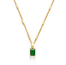 Emerald Green Pendant Necklace