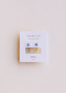 Fire Opal Huggie Earrings