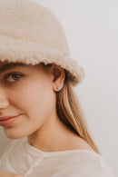 Fire Opal Huggie Earrings