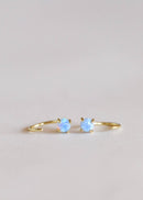 Fire Opal Huggie Earrings