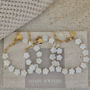 Flower Clover Shell Pearl Bracelet Layering Bracelet Style