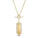 Galaxy Pendant- Golden Necklaces by Elizabeth Stone Jewelry