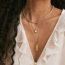 Galaxy Pendant- Golden Necklaces by Elizabeth Stone Jewelry