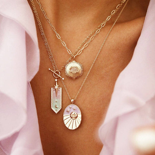 Galaxy Pendant- Pastel Necklaces by Elizabeth Stone Jewelry