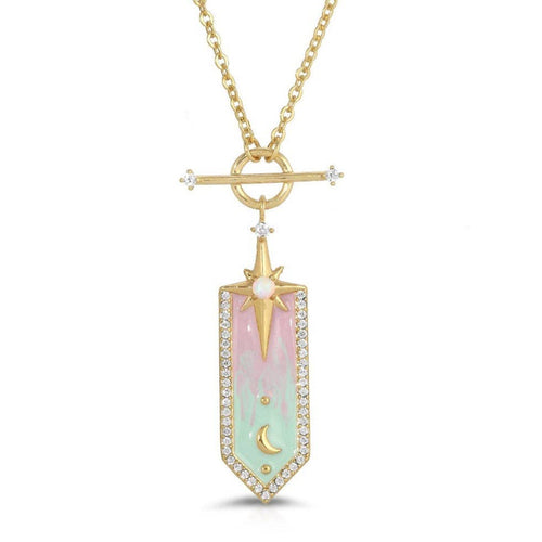 Galaxy Pendant- Pastel Necklaces by Elizabeth Stone Jewelry