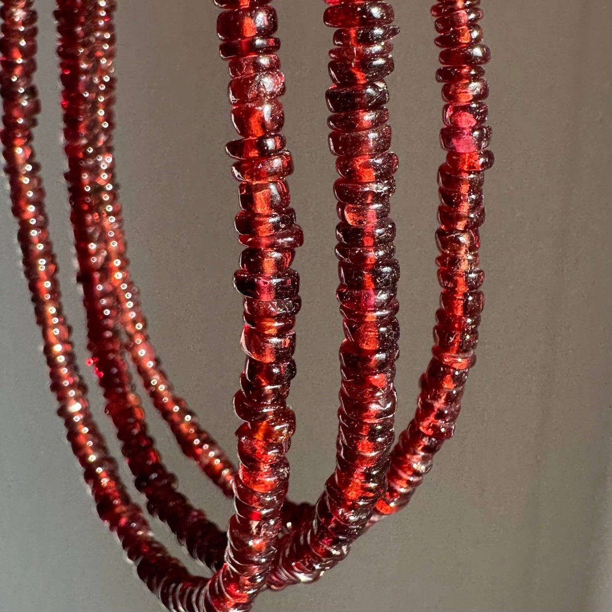 Garnet Necklace |Red Stack Jewelry | January Birthstone: Garnet