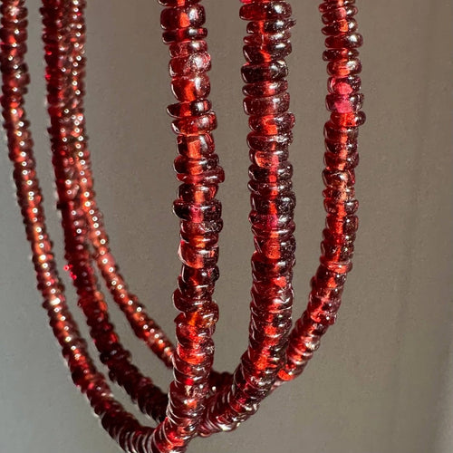 Garnet Necklace |Red Stack Jewelry | January Birthstone: Garnet