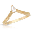 Gem Drop Textured Stacking Ring - Mother of Pearl: 6