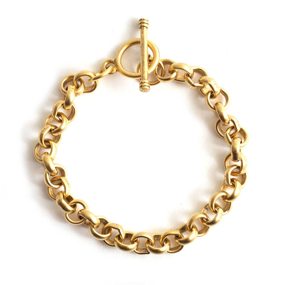 Gemma Gold Rollo Chain Bracelet