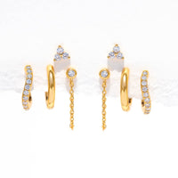 Glowing Earring Set: Gold