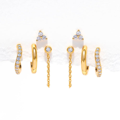Glowing Earring Set: Gold by Girls Crew