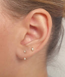 Gold Arc Hoop Earring