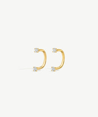 Gold Arc Hoop Earring