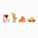 Gold Big Apple Stud Set - Red Bird Road