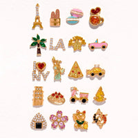 Gold Big Apple Stud Set - Red Bird Road
