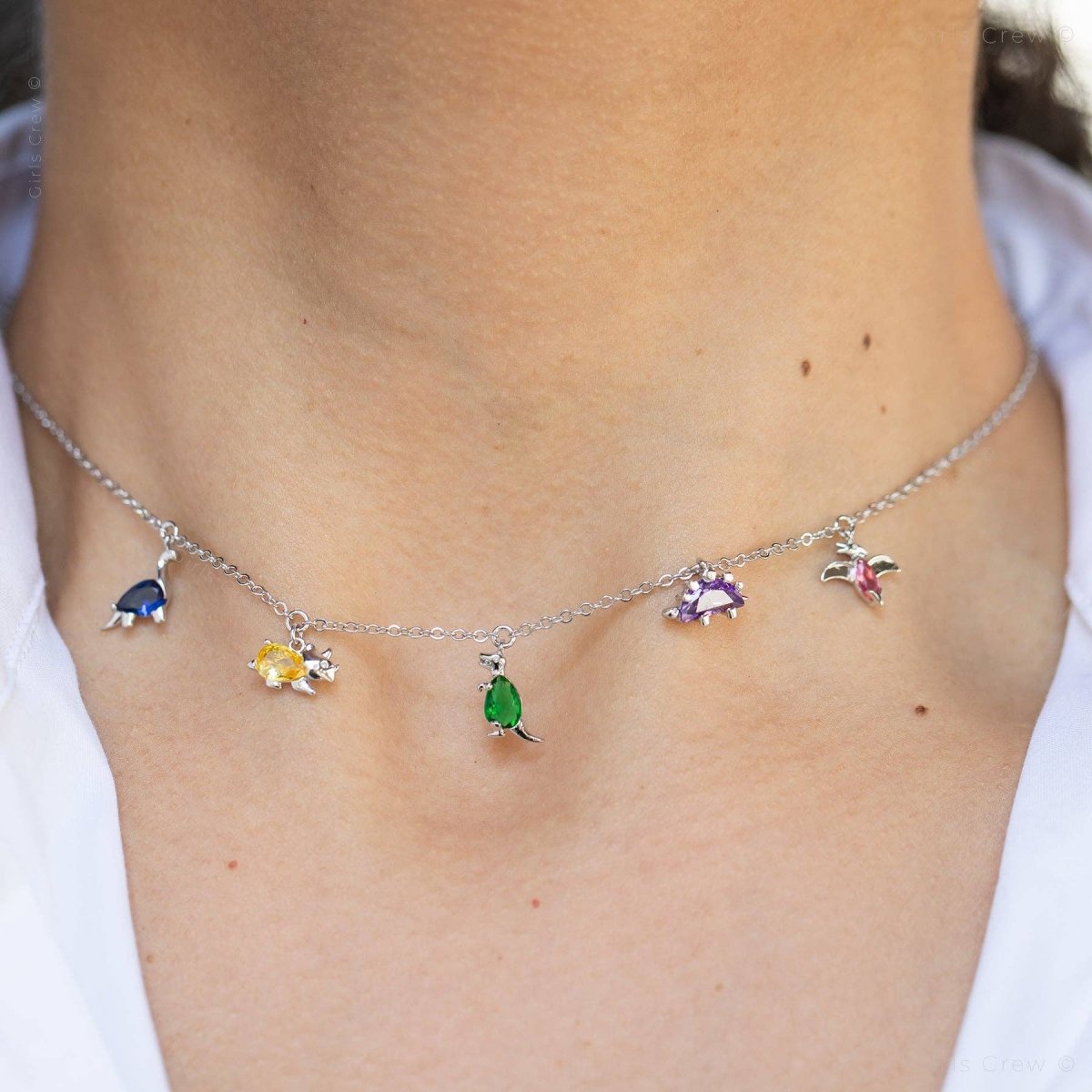 Gold Dino Rawr Necklace - Red Bird Road