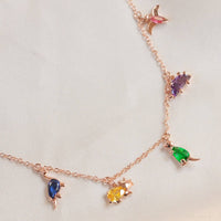 Gold Dino Rawr Necklace - Red Bird Road