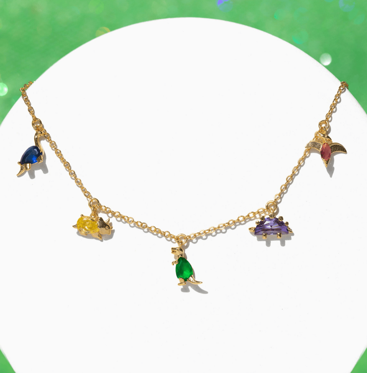 Gold Dino Rawr Necklace - Red Bird Road