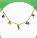 Gold Dino Rawr Necklace - Red Bird Road