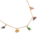 Gold Dino Rawr Necklace - Red Bird Road