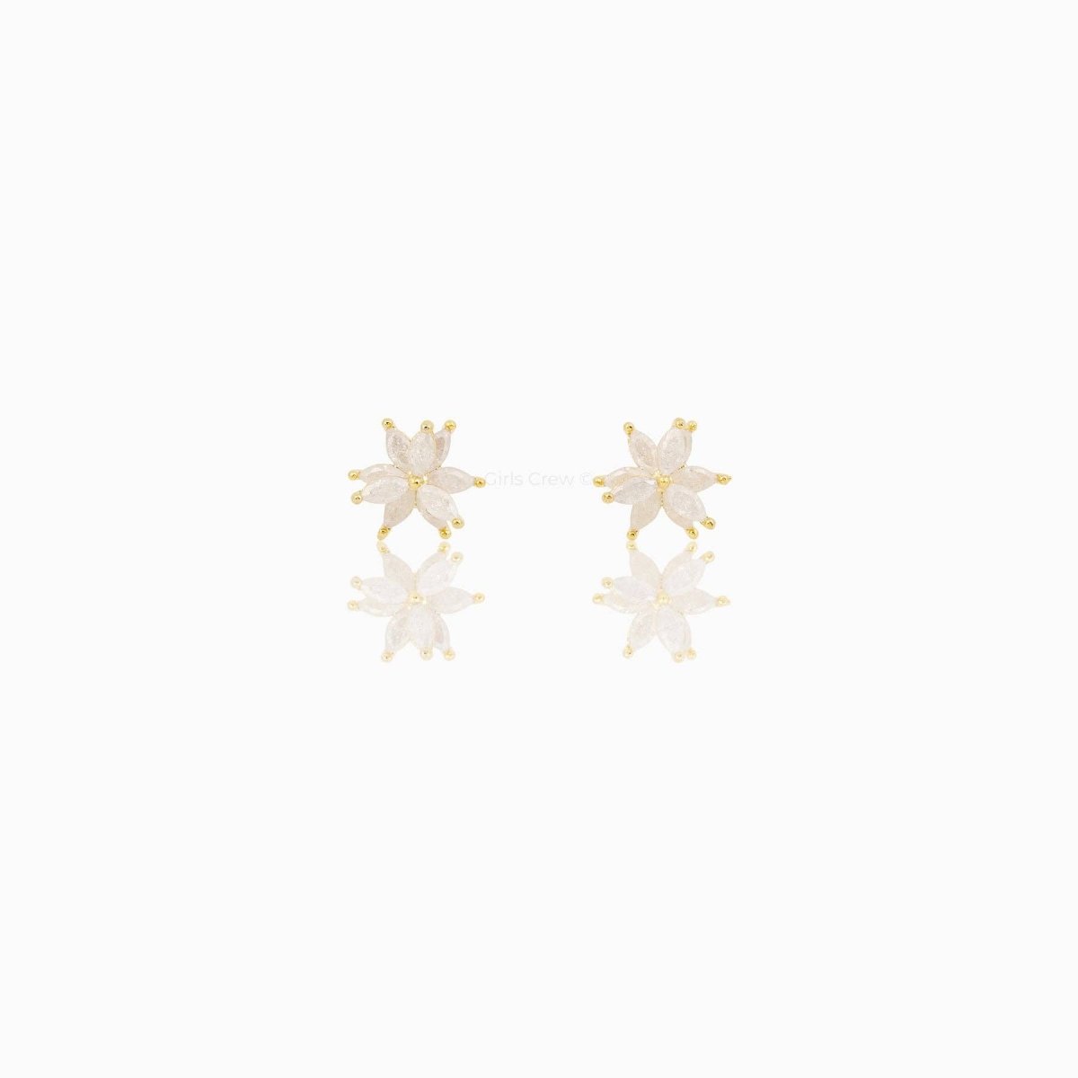 Gold Fairest Floral Studs - Red Bird Road