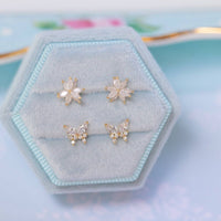 Gold Fairest Floral Studs - Red Bird Road