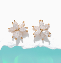 Gold Fairest Floral Studs - Red Bird Road