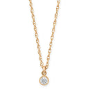 Gold Filled 3mm Lab Grown Diamond Solitaire Necklace - Red Bird Road