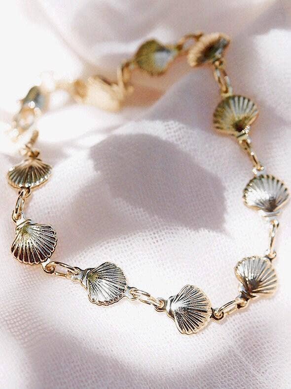 Gold Filled Seashell Chain Bracelet - Leialoha