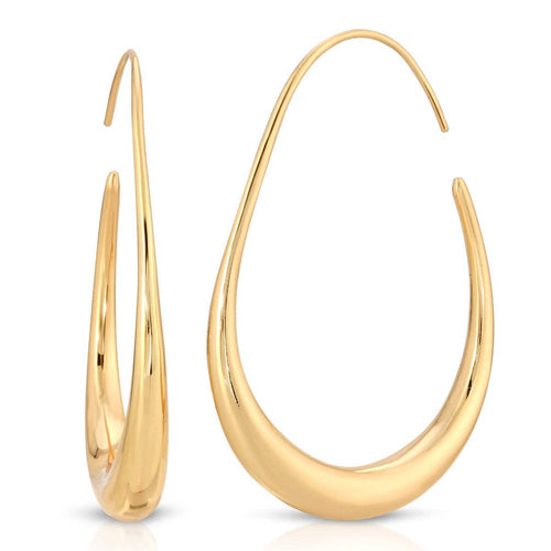 Gold Fluid Hoops