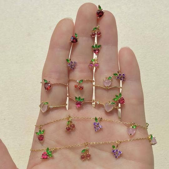 Gold Fruit Basket Bracelet - Red Bird Road