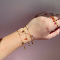Gold Fruit Basket Bracelet - Red Bird Road