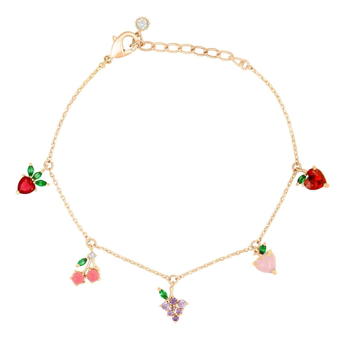 Gold Fruit Basket Bracelet - Red Bird Road