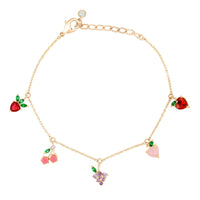 Gold Fruit Basket Bracelet - Red Bird Road