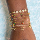 Gold Fruit Basket Bracelet - Red Bird Road