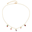 Gold Fruit Basket Necklace - Red Bird Road