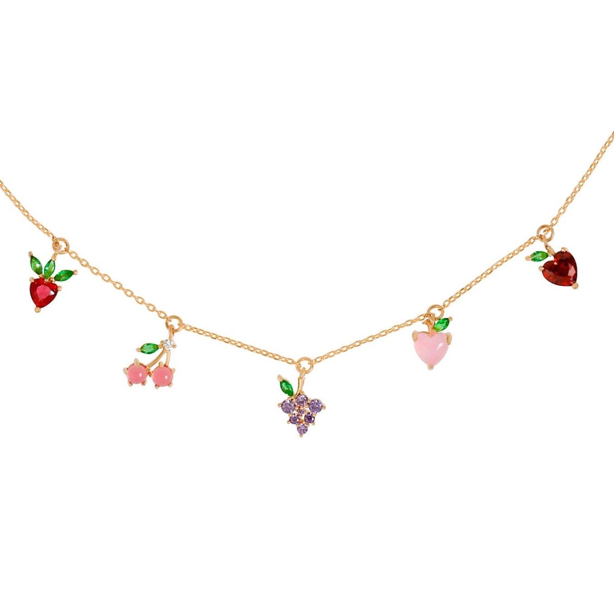 Gold Fruit Basket Necklace - Red Bird Road